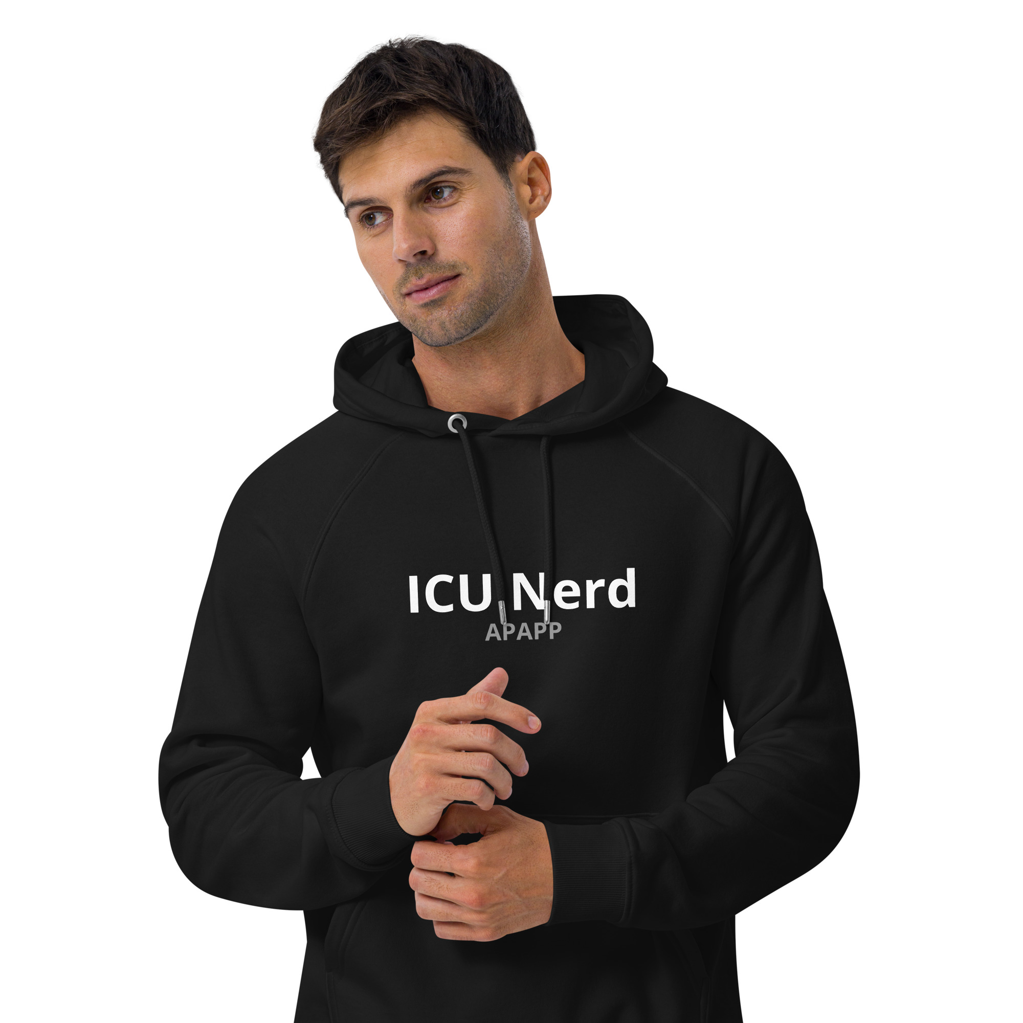 ICU Nerd Unisex eco raglan hoodie