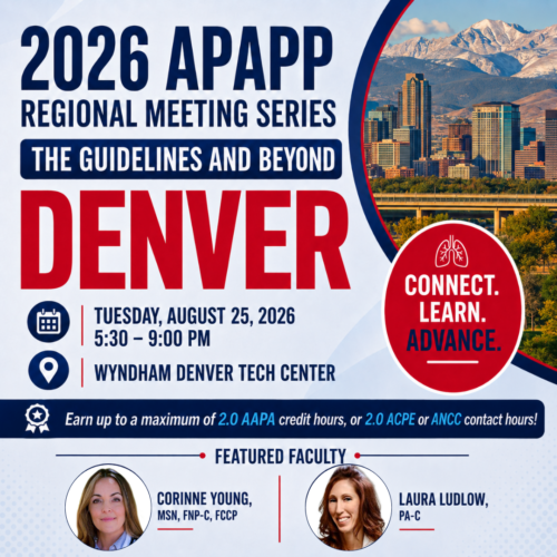 APAPP Regional Meeting – Denver, CO – Tuesday, August 25