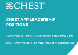 CHEST APP Leadership Positions – Statement of Interest Due Monday, September 28th